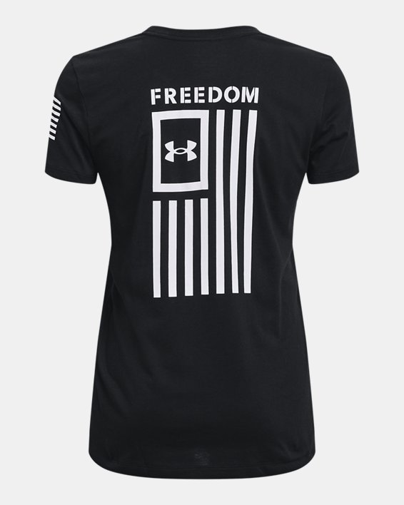 Women's UA Freedom Flag T-Shirt, Black, pdpMainDesktop image number 5